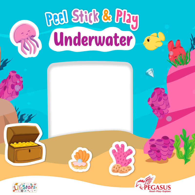 Peel Stick & Play Underwater Book for Kids – Reusable Sticker Sea Activity Book (Age 2+ Years)