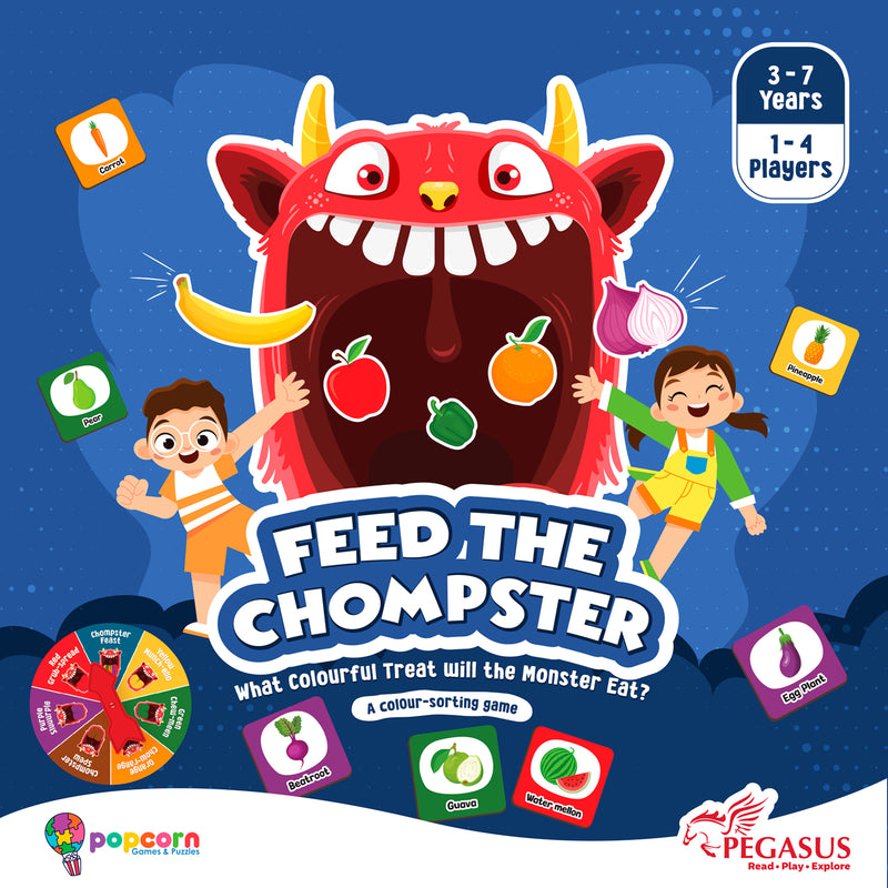 Feed the Chompster Board Game for Kids and Toddlers, Fun Memory Games and Creative Activity for Kids (Age 3+ Years)