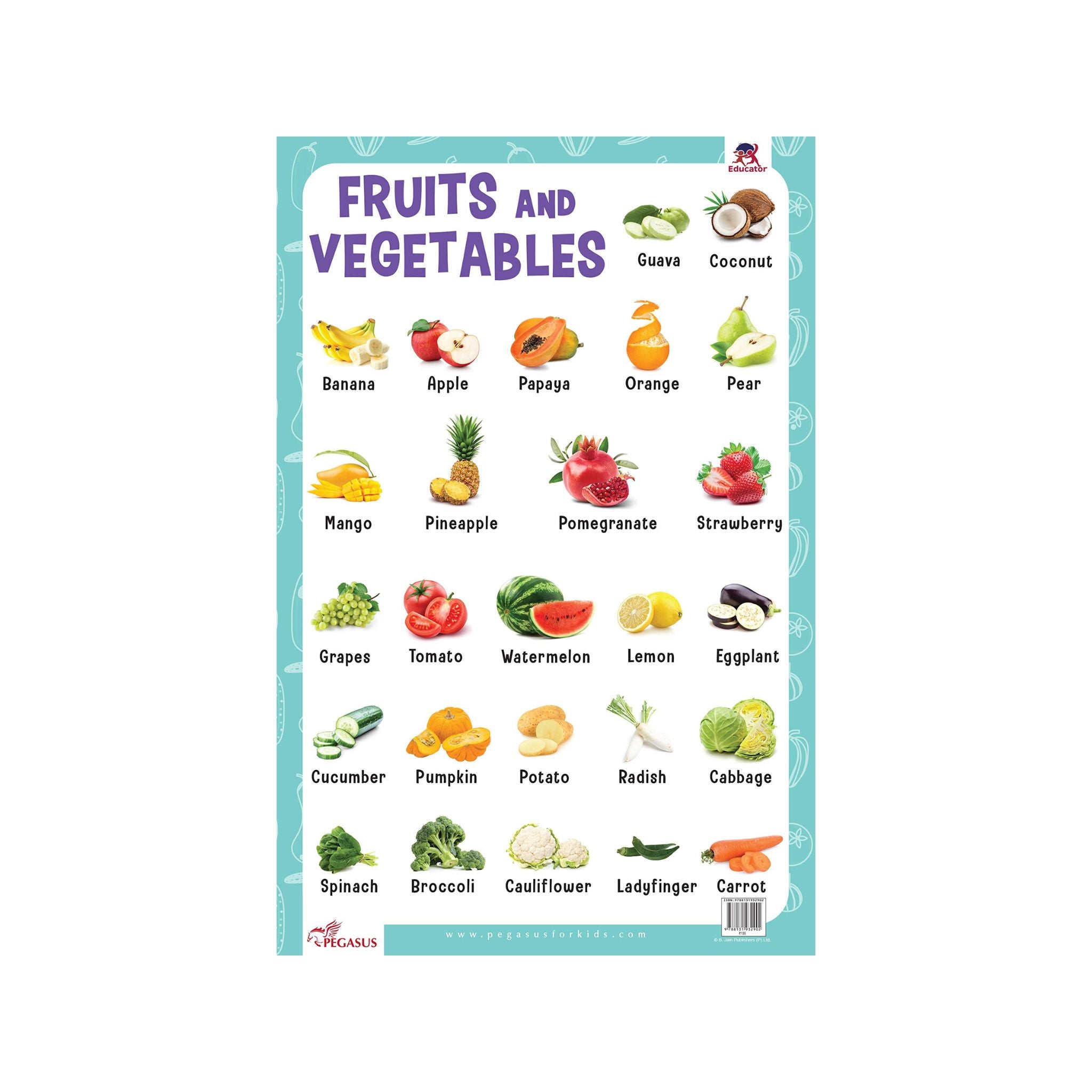Fruits Chart.pdf Fruits - Thick Laminated Primary Chart — pegasusforkids
