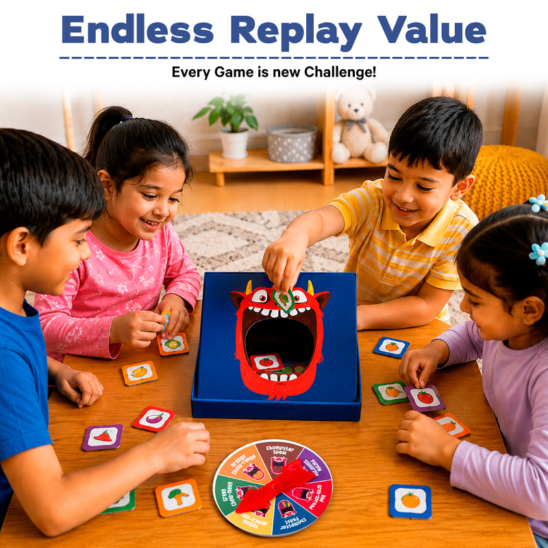 Feed the Chompster Board Game for Kids and Toddlers, Fun Memory Games and Creative Activity for Kids (Age 3+ Years)