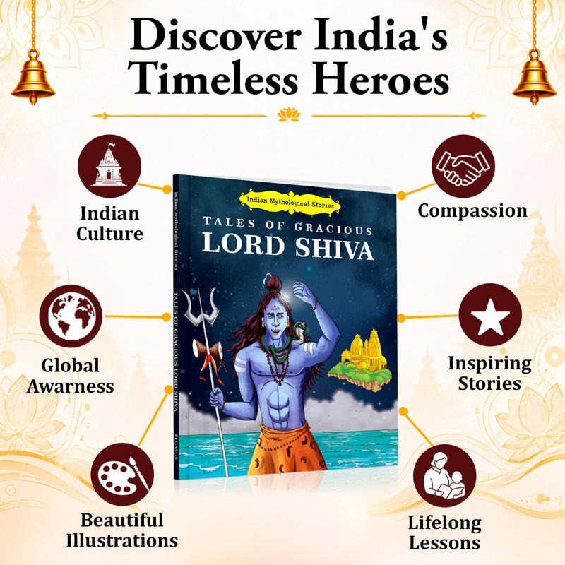 Tales of Gracious Lord Shiva Book for Kids | Indian Mythological Story Book | Age 2+ Years