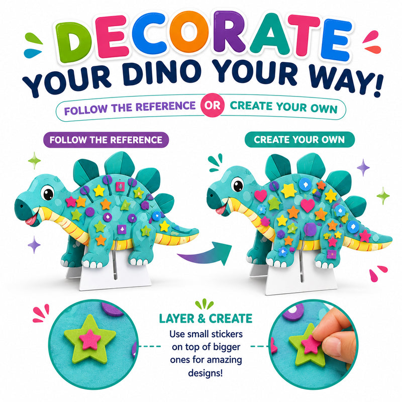 Foam Wonder Dino World Activity Kit for Kids (Age 3+ Years) Creative Learning and Craft Activity for Boys and Girls