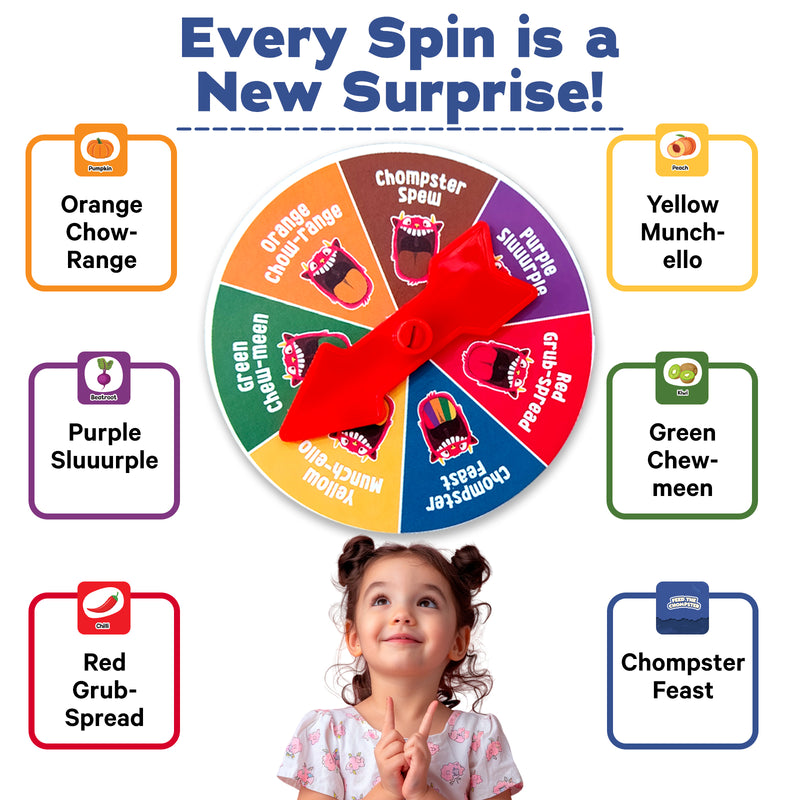 Feed the Chompster Board Game for Kids and Toddlers, Fun Memory Games and Creative Activity for Kids (Age 3+ Years)