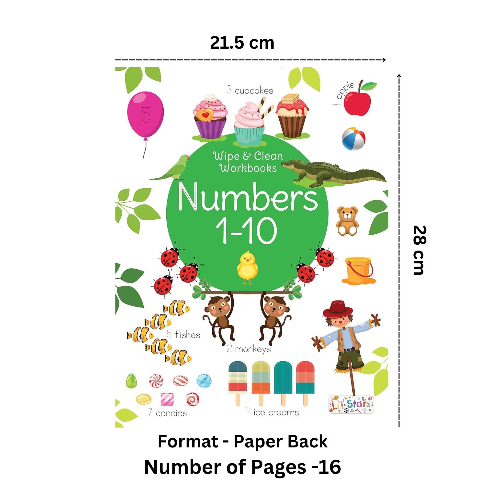 Numbers 1-10 - Wipe & Clean Workbook — pegasusforkids