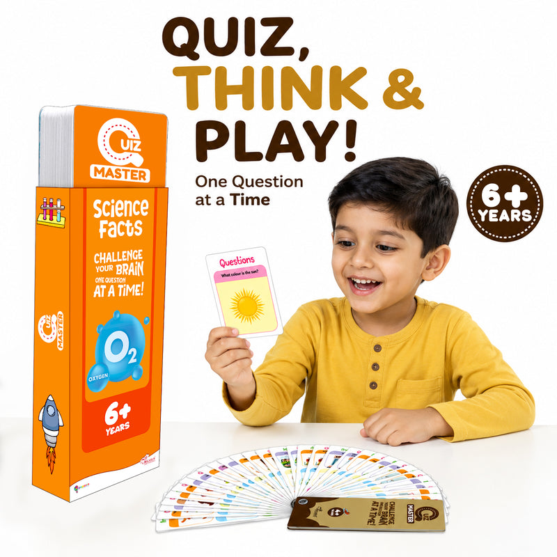 Quiz Master Science Facts for Kids (Age 5+ Years) Quiz Challenge Educational Cards and Brain Teaser Learning Game
