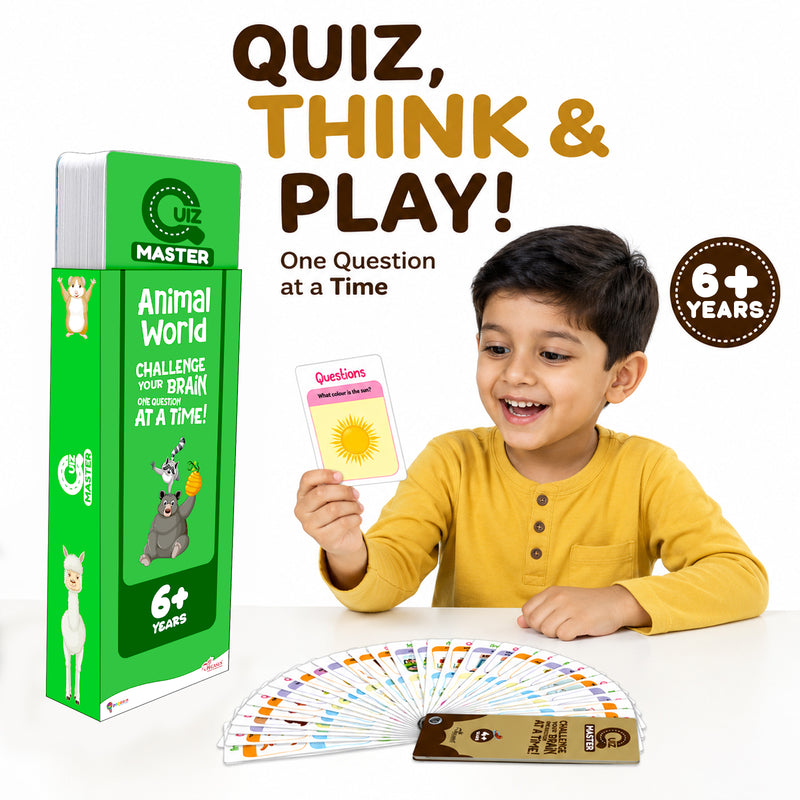 Quiz Master Animal World for Kids (Age 6+ Years) Quiz Challenge Educational Cards and Brain Teaser Learning Game