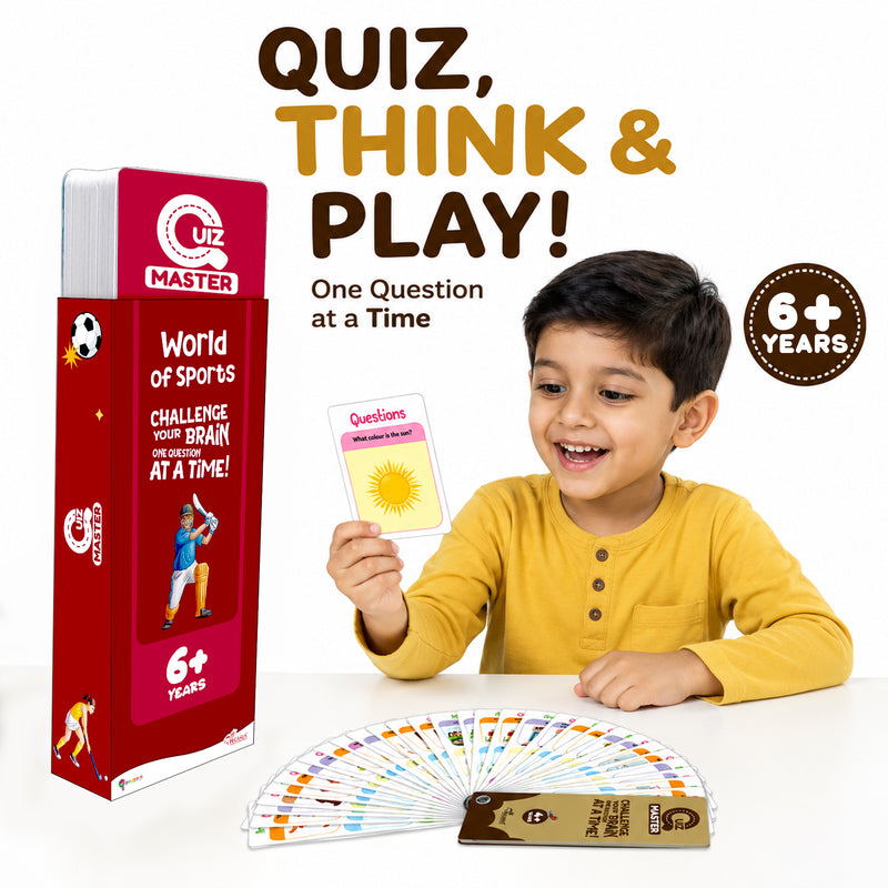 Quiz Master World of Sports for Kids (Age 6+ Years) Quiz Challenge Educational Cards and Brain Teaser Learning Game