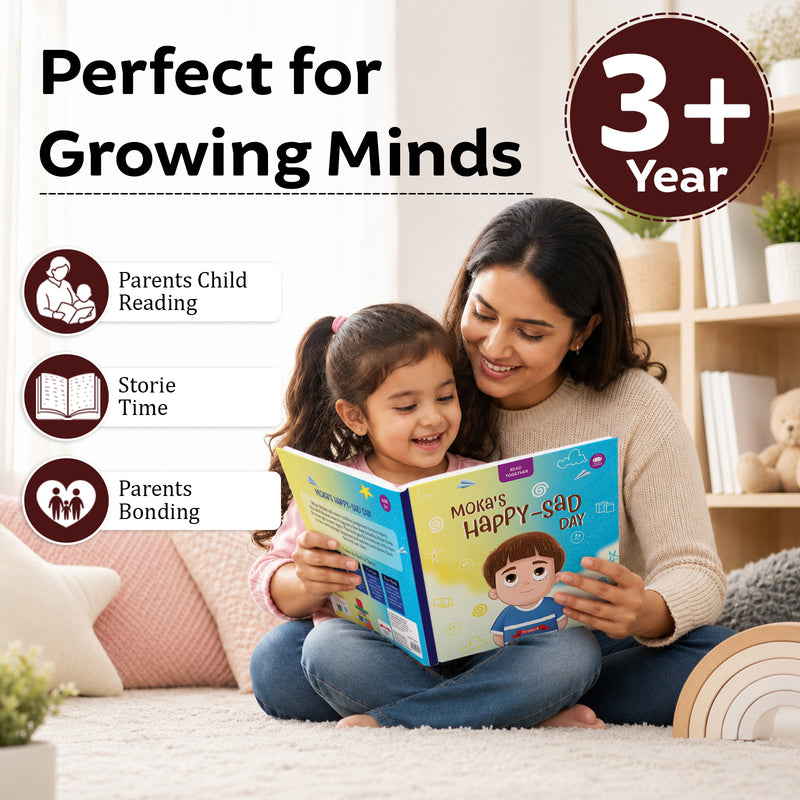 Moka's Happy-Sad Day - Moral Story Book for Kids Teaches Good Habits, Listening Skills & Positive Behaviour for Children (Age 2+ Years)