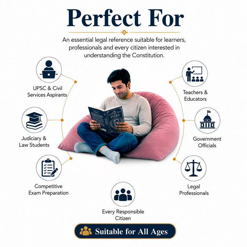 Constitution of India Hardcover Book Indian Law, Civics, and Competitive Exam Reference