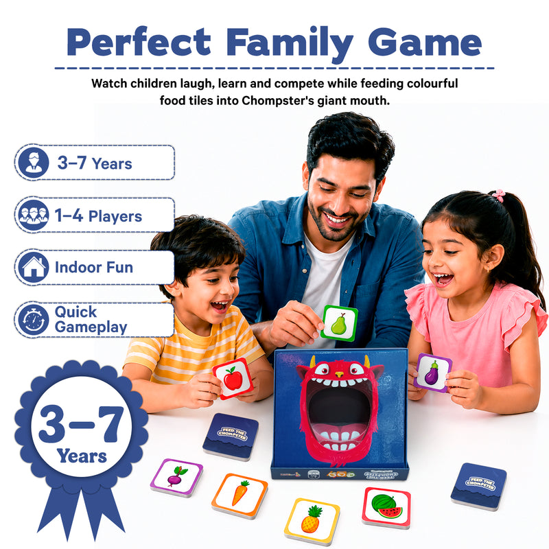 Feed the Chompster Board Game for Kids and Toddlers, Fun Memory Games and Creative Activity for Kids (Age 3+ Years)