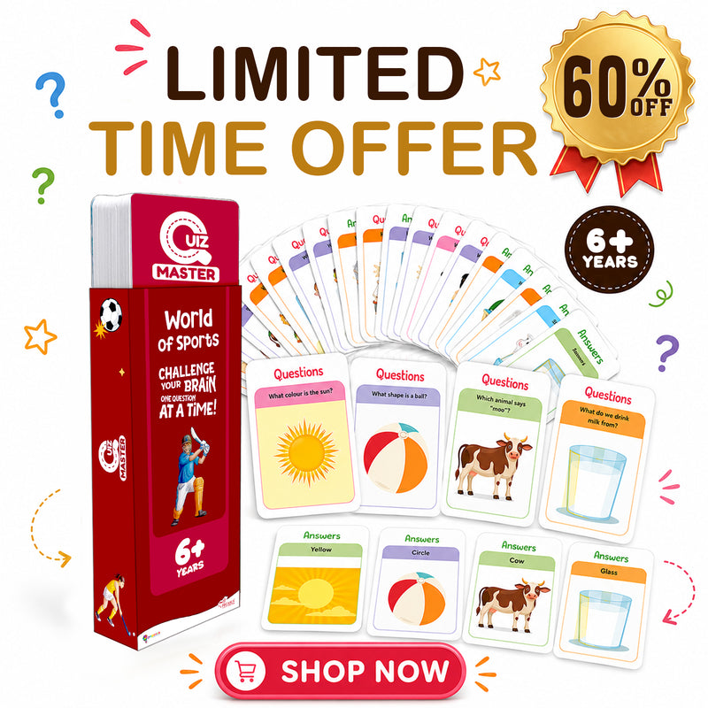 Quiz Master World of Sports for Kids (Age 6+ Years) Quiz Challenge Educational Cards and Brain Teaser Learning Game
