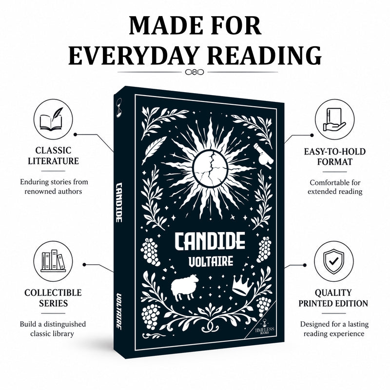 Candide by Voltaire - Classic French Literature Novel | Satirical Philosophical Fiction Book