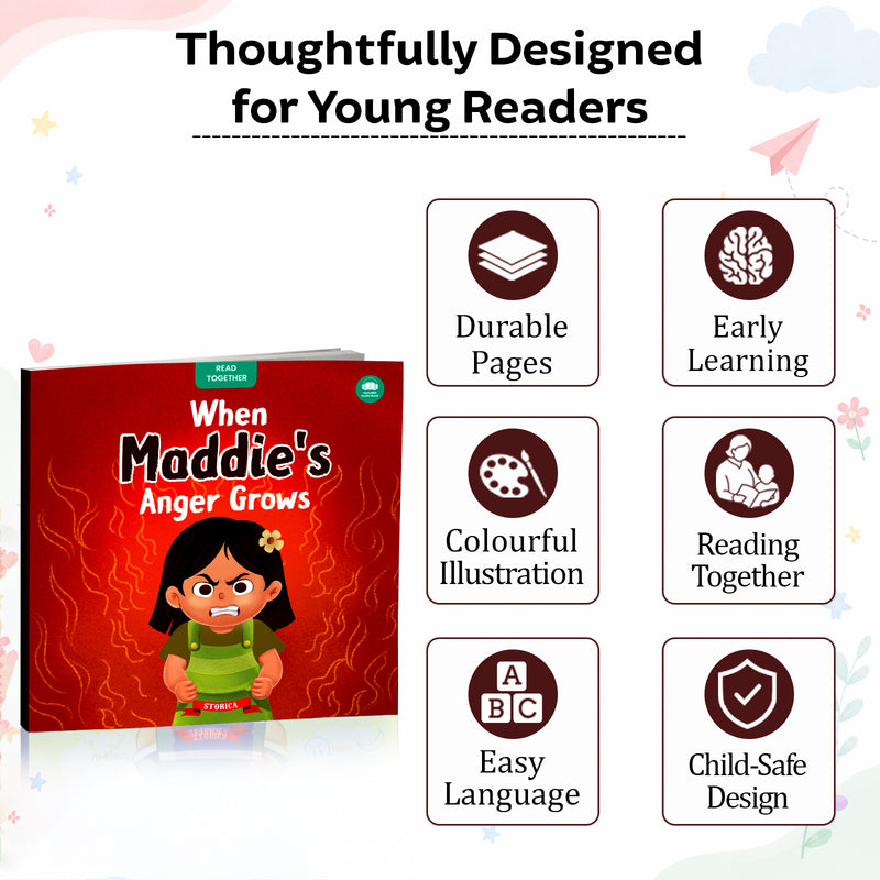 When Maddie's Anger Grows - Moral Story Book for Kids Teaches Good Habits, Listening Skills & Positive Behaviour for Children (Age 2+ Years)