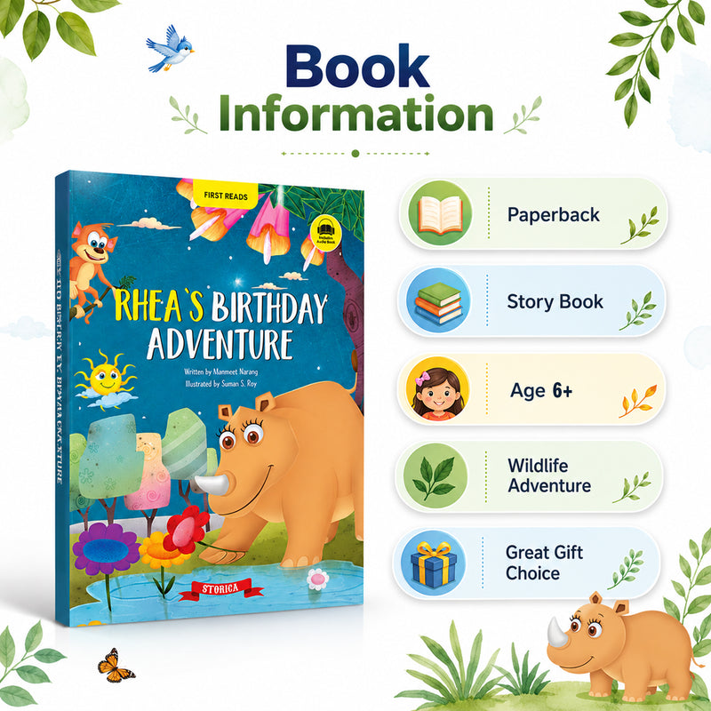 Rhea's Birthday Adventure Picture Book for Kids - Moral and Adventure Stories  Friendship, Kindness and Imagination (Age 4+ Years)