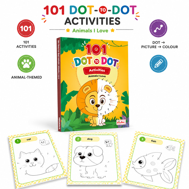 101 Dot to Dot Activities – Adventure World Dot-to-Dot Activity Book (Age 3+ Years) Educational Puzzle Workbook