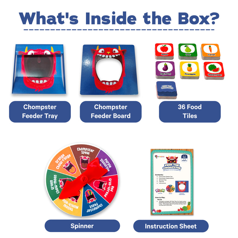 Feed the Chompster Board Game for Kids and Toddlers, Fun Memory Games and Creative Activity for Kids (Age 3+ Years)