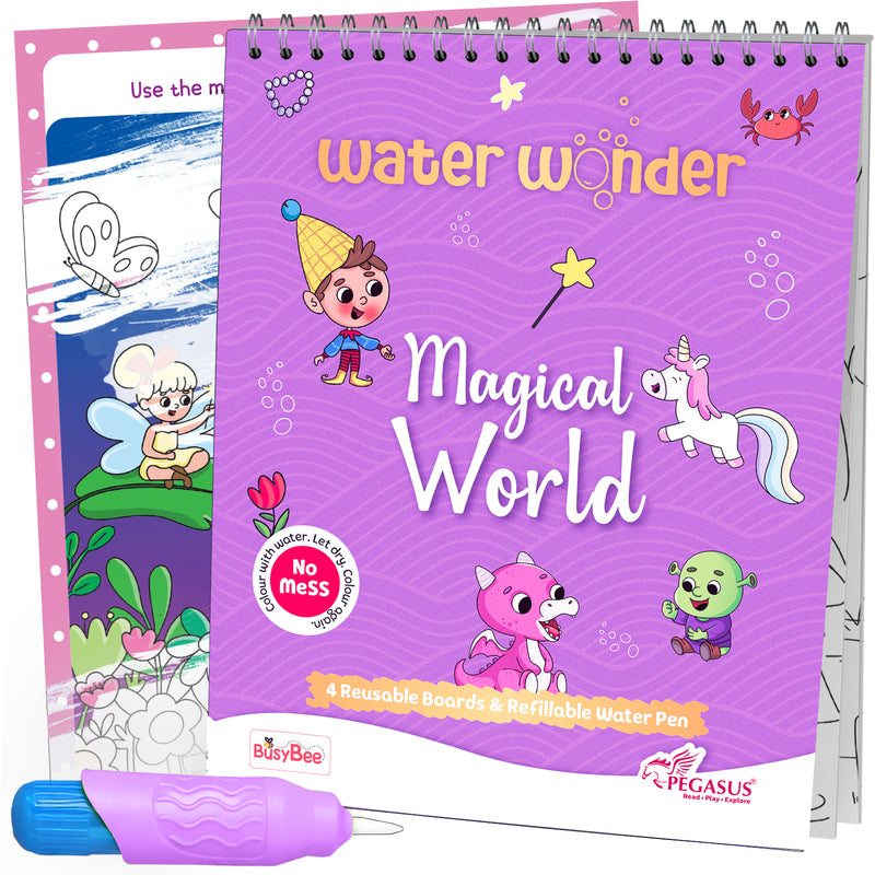 Water Wonder Colouring Book – Magical World Reusable Magic Books for Kids (Age 3+ Years)