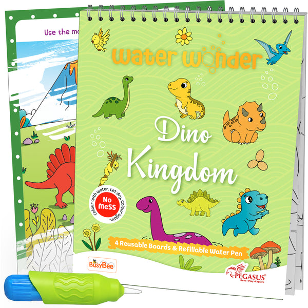 Water Wonder Colouring Book – Dinosaurs Theme Reusable Magic Books for Kids (Age 3+ Years)