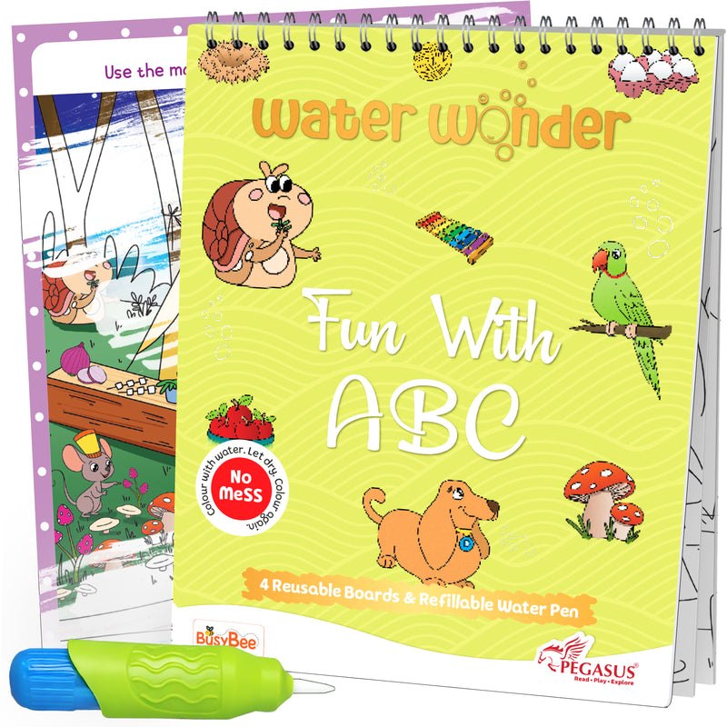 Water Wonder Colouring Book – Alphabet Theme Reusable Magic Books for Kids (Age 3+ Years)
