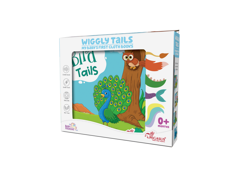 Bird Tails | Soft Cloth Crinkle Book for Babies (0+ Months)