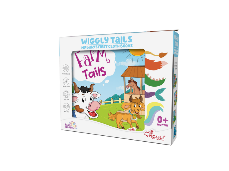 Farm Tails | Soft Cloth Crinkle Book for Babies (0+ Months)