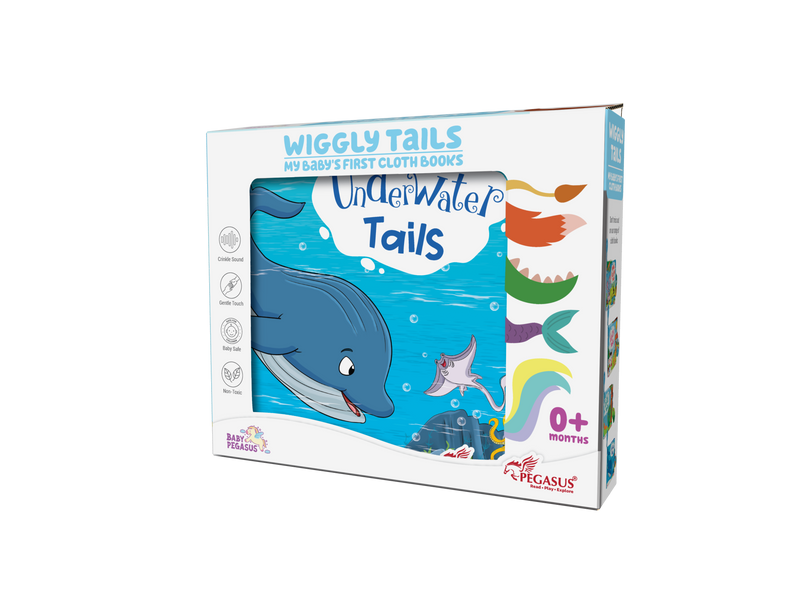 Underwater Tails | Soft Cloth Crinkle Book for Babies (0+ Months)